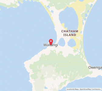 Map of Waitangi, Chatham Islands