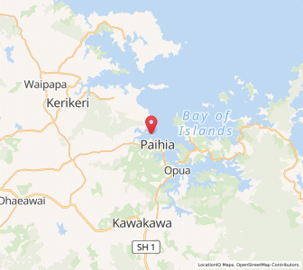 Map of Waitangi, Northland