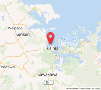 Map of Waitangi, Northland
