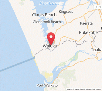 Map of Waiuku, Auckland
