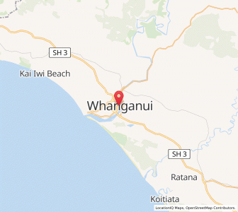 Map of Wanganui, Manawatu-Wanganui