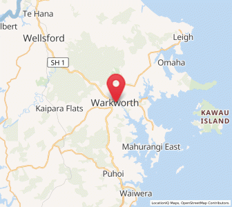 Map of Warkworth, Auckland