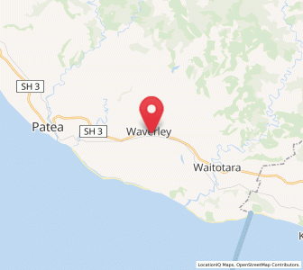Map of Waverley, Taranaki