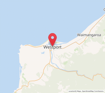 Map of Westport, West Coast