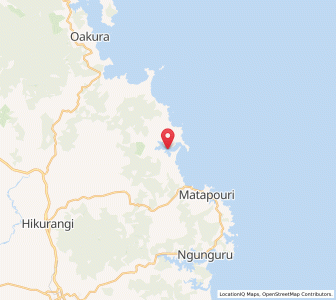 Map of Whananaki South, Northland