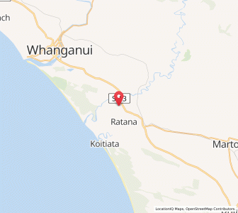 Map of Whangaehu, Manawatu-Wanganui