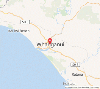 Map of Whanganui, Manawatu-Wanganui