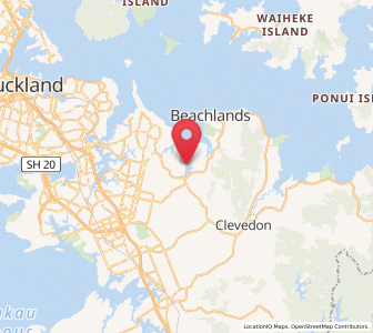 Map of Whitford, Auckland