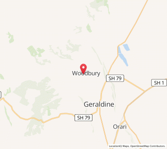 Map of Woodbury, Canterbury
