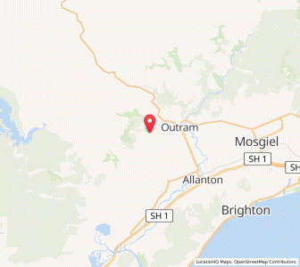 Map of Woodside, Otago