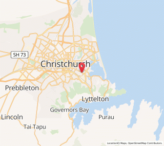 Map of Woolston, Canterbury