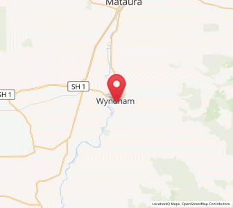 Map of Wyndham, Southland