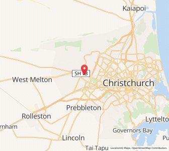 Map of Yaldhurst, Canterbury