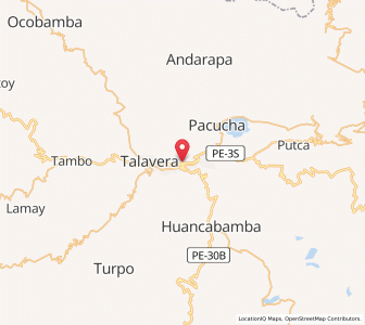Map of Andahuaylas, Apurímac