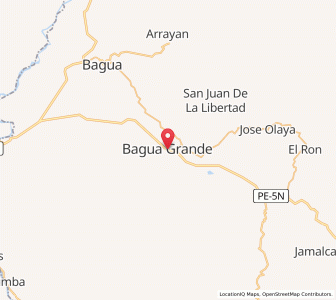 Map of Bagua Grande, Amazonas