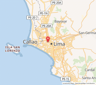 Map of Breña, Lima region