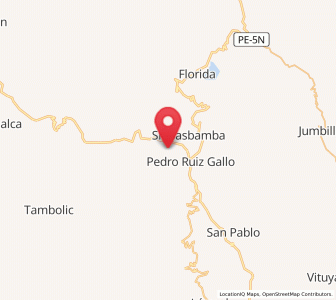 Map of Chosgón, Amazonas
