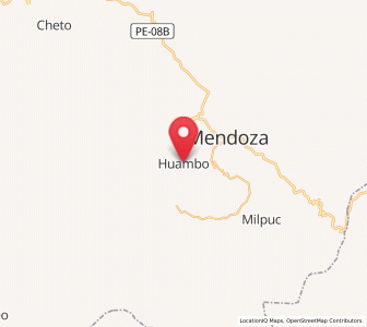 Map of Huambo, Amazonas