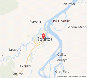 Map of Iquitos, Loreto
