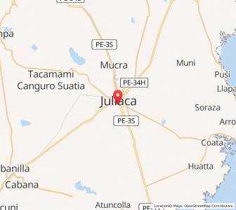 Map of Juliaca, Puno