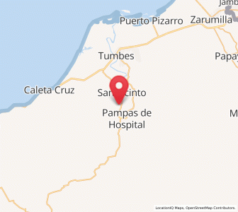 Map of La Peña, Tumbes