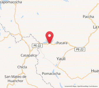 Map of Morococha, Junin