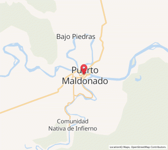 Map of Puerto Maldonado, Madre de Dios
