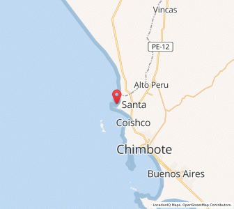 Map of Puerto Santa, Ancash