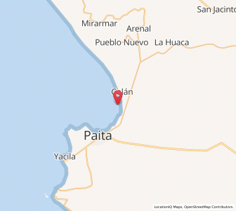 Map of Salinera Colán, Piura