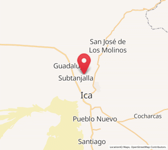 Map of San Juan Bautista, Ica