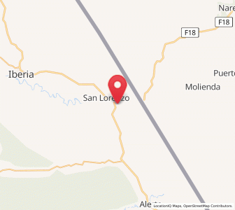 Map of San Lorenzo, Madre de Dios