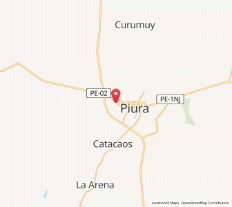 Map of San Martin, Piura