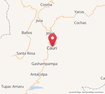 Map of San Miguel de Cauri, Huanuco