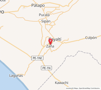 Map of Saña, Lambayeque