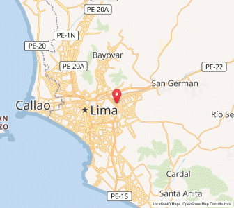 Map of Santa Anita - Los Ficus, Lima region