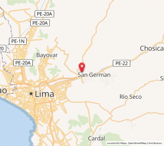 Map of Santa María, Lima region