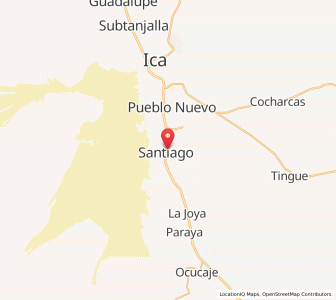 Map of Santiago, Ica