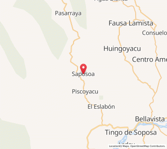 Map of Saposoa, San Martín