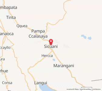 Map of Sicuani, Cusco