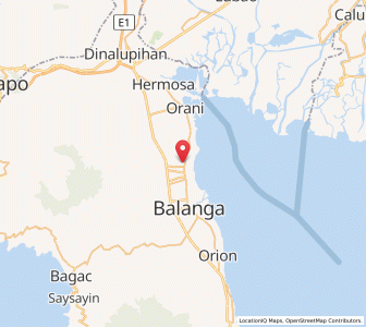 Map of Abucay, Central Luzon