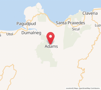 Map of Adams, Ilocos