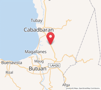 Map of Agay, Caraga