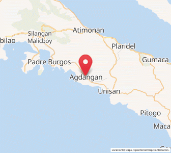 Map of Agdangan, Calabarzon