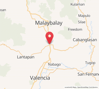 Map of Aglayan, Northern Mindanao