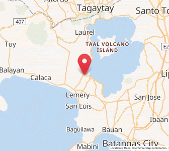 Map of Agoncillo, Calabarzon