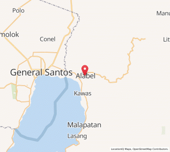 Map of Alabel, Soccsksargen