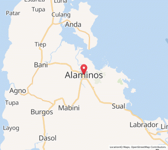 Map of Alaminos, Ilocos