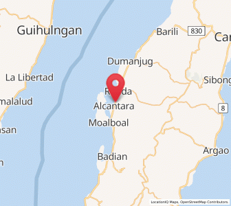 Map of Alcantara, Central Visayas