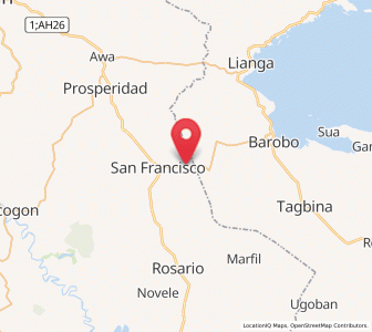 Map of Alegria, Caraga