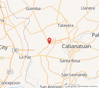 Map of Aliaga, Central Luzon